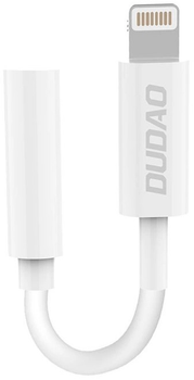 Адаптер Dudao mini-Jack 3.5 мм (F) - Lightning (M) White (6970379616413)