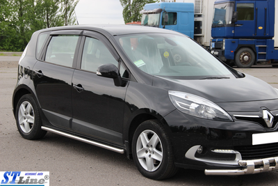 Боковые пороги подножки труба на Renault Scenic 3 13-15 d60х1,6мм Рено Сценик ST5997