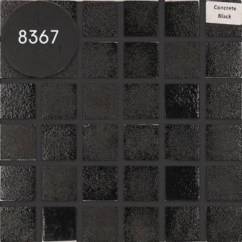 Мозаика АкваМо черная,нескользящая Concrete Black 31.7х31.7 стеклянная для ванны, душевой,бассейна за 1 ШТ