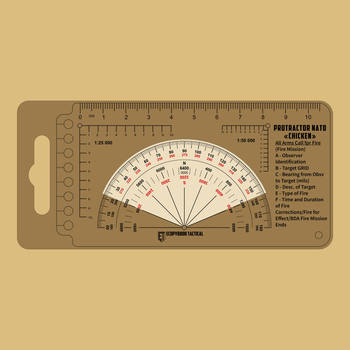 Лінійка PROTRACTOR NATO "CHICKEN" 120x63 (mm)