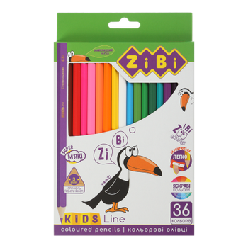 Олівці кольорові 36кол. ZiBi 2417 KIDS Line (6), /ZB.2417/