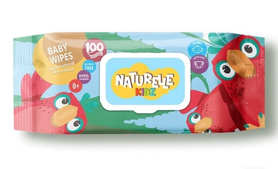 Вологі серветки дитячі Naturelle kidz, алоє, 100 шт