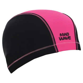 Шапочка для плавания текстильная взрослая Mad Swim DuoTone 052702 Black-Pink
