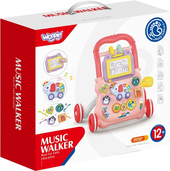 Interaktywny shodzik Woopie Baby Interactive Walker Musical Pusher Vanishing (5904326947559)