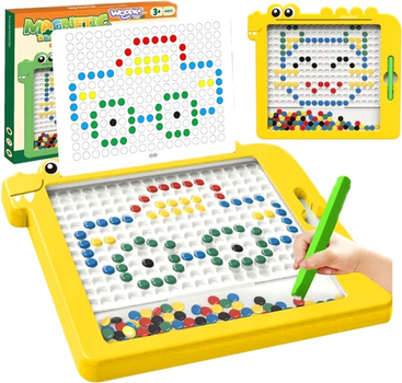 Tablica magnetyczna-mozaika Woopie Montessori MagPad Dinozaur Żółty 110 elementów (5904326948204)