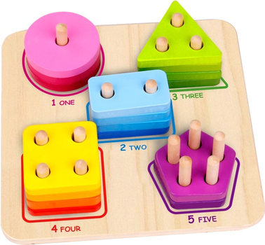 Sorter Tooky Toy Nauka kształtów i liczenia (69700900467350