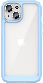 Etui Hurtel Outer Space z elastyczną ramką do iPhone 15 Plus Blue (9145576279632)