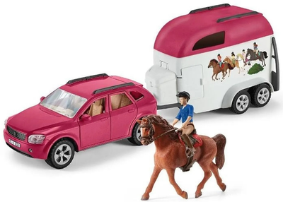 Zestaw do zabawy Schleich Horse Club Samochód z przyczepą dla konia 72223 (4059433775364)