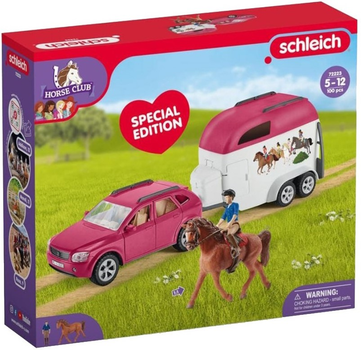 Zestaw do zabawy Schleich Horse Club Samochód z przyczepą dla konia 72223 (4059433775364)