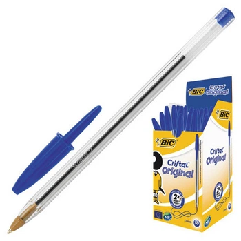 Ручка шариковая синяя Bic Cristal, 129627