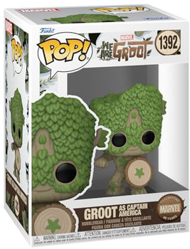 Ігрова фігурка Funko Pop Marvel We Are Groot - Грут у ролі Капітана Америки 8.13 см (0889698795159)