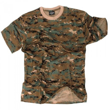 Футболка тактическая MIL-TEC камуфляж марпат Digital woodland MARPAT M