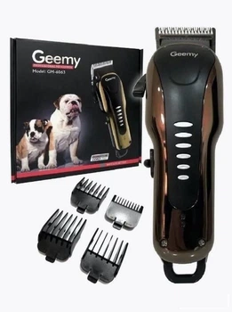 Машинка для стрижки животных с 4-мя насадками GEMEI GM-6063/ 5213 беспроводная аккумуляторная