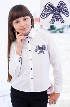 Блузка школьная Свит блуз мод. 5025 белая р.128 (1014131134)