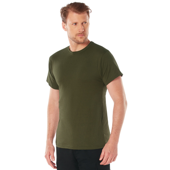 Футболка армейская тактическая ROTHCO USA оливковая Poly/Cotton Olive Drab S