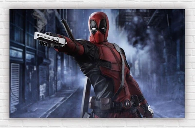 Паперовий плакат "Супергерої Марвел / Marvel. Дедпул / Deadpool, Gun" 120х75см
