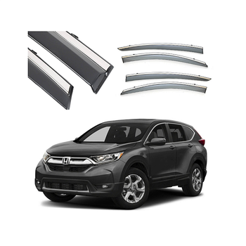 Дефлекторы окон (ветровики) из нержавеющей стали 3D на Honda CRV (2017-н.в) 4 шт. FLY, BHDCV1723-W/S