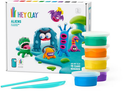 Набор Hey Clay Пришельцы Пластилин + аксессуары 15 шт. (5904754607865)