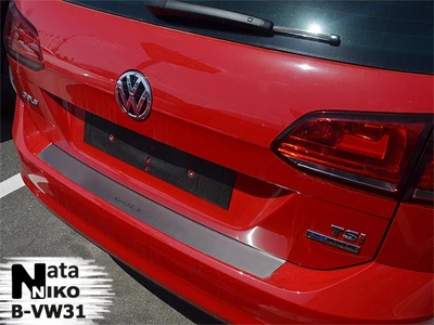 Накладка на бампер Volkswagen Golf VII Variant 2012- без загиба NataNiko B-VW31
