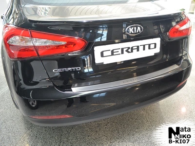 Накладка на бампер KIA Cerato 2013- без загиба NataNiko B-KI07