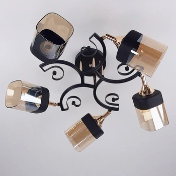 Люстра поворотна на 5 плафонів Sneha (9986653846/5 BLACK)