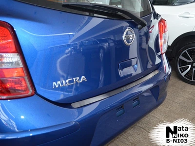 Накладка на бампер Nissan Micra IV 5D 2010- без загиба NataNiko B-NI03