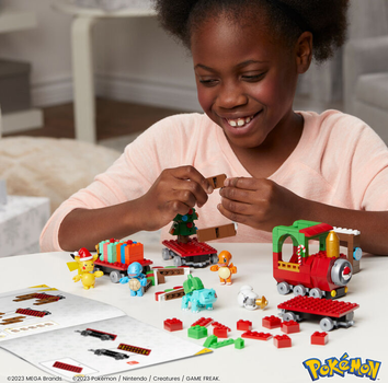 Zestaw konstrukcyjny Mega Pokémon Holiday Train building set 373 szt (0194735074211)