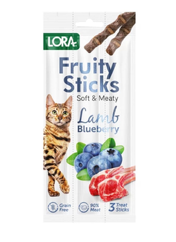 Лакомство для кошек Lora с ягненком и черникой 3 шт/ 5 г