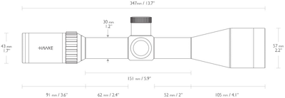 Прицел оптический Hawke Vantage 30 WA 4-16х50 SF сетка 22 LR Subsonic16x с подсветкой