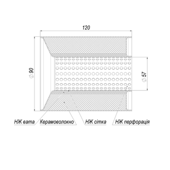 Пламегаситель ATP 90x120 мм. AISI 304