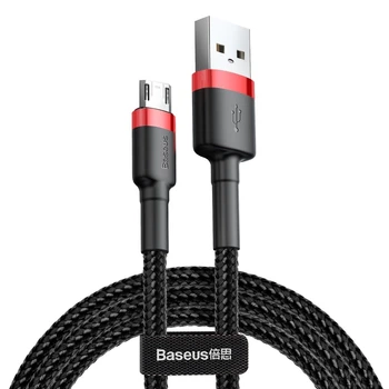 Кабель Baseus USB - Micro-USB 2м двобічний мікро 1.5A Cafule Black/Red (CAMKLF-C91)