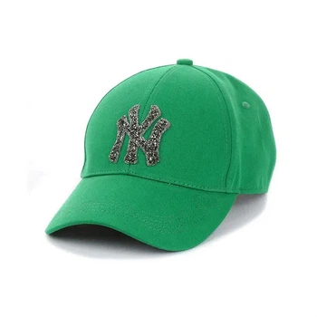 Молодежная кепка с камнями Нью Йорк (New York) One-size 54-57см Зеленый