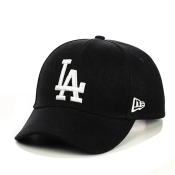 Молодежная кепка с вышивкой Лос Анджелес (Los Angeles) One-size 56-59 см Черный с белым