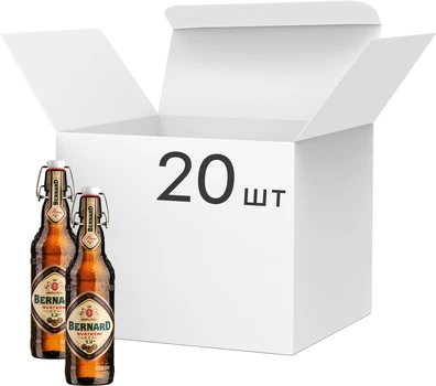 Упаковка пива Bernard Celebration Lager світле фільтроване 5% 0.5 л х 20 шт (8594003352614)