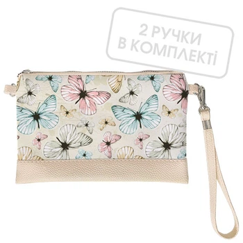 Клатч через плечо Разноцветные бабочки 25x15 см
