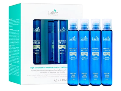 Набор филлеров для восстановления волос с эффектом ламинирования La’dor Perfect Hair Fill-Up 4 шт * 13 мл (8809500816683)