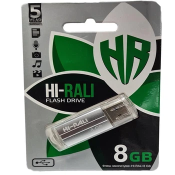 Флеш память 8Gb Hi-Rali Corsar Silver (58362)