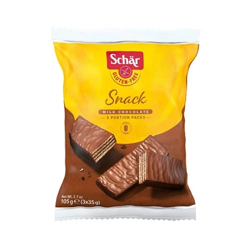 Вафли без глютена шоколадные с лесными орехами "Snack" Dr. Schar 105 г