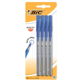 Набор шариковых ручек BIC Round Stic Exact Crip 0,7 мм 4 шт синие (bc932857)