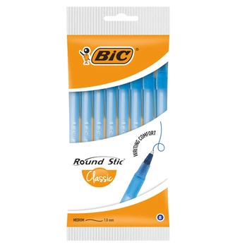 Набор шариковых ручек BIC Round Stic 1,0 мм 8 шт синие (bc928497)