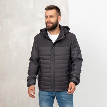 Мужская демисезонная куртка большого размера UF-fashion 98-двл DV MEN'S 50 графитовый