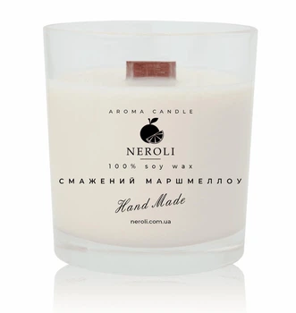 Аромасвічка соєва NEROLI Жареный Маршмелоу 200 мл Crystal Grace