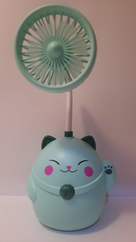 Настільний міні-вентилятор на стійці Cat Hello Fan C3590