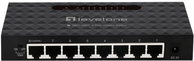 Комутатор LevelOne Switch 8x GBit Unmanaged (GEU-0821)