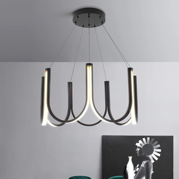 LED-Люстра Скандинавія, Чорна