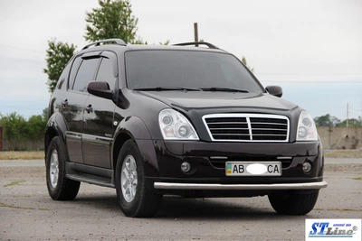Кенгурятник защита переднего бампера на SsangYong Rexton 06-12 d60х1,6мм СангЙонг Рекстон ST3633