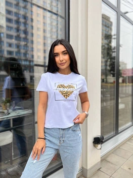 Жіноча літня футболка з принтом Uaclothes 48-50 Білий (like27209-74131371)