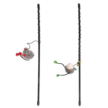 Вудка дражнилка з мишкою, іграшка для котів Flamingo Rod With Mouse (504231)