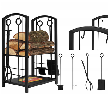 Стойка для дров с аксессуарами для камина Kaminer PK011 металлическая 30 x 40 x 73 см (8785)