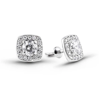 Серебряные пуссеты с фианитами П16
